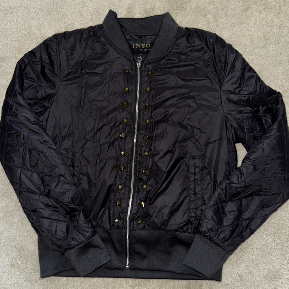 black bomber jacket